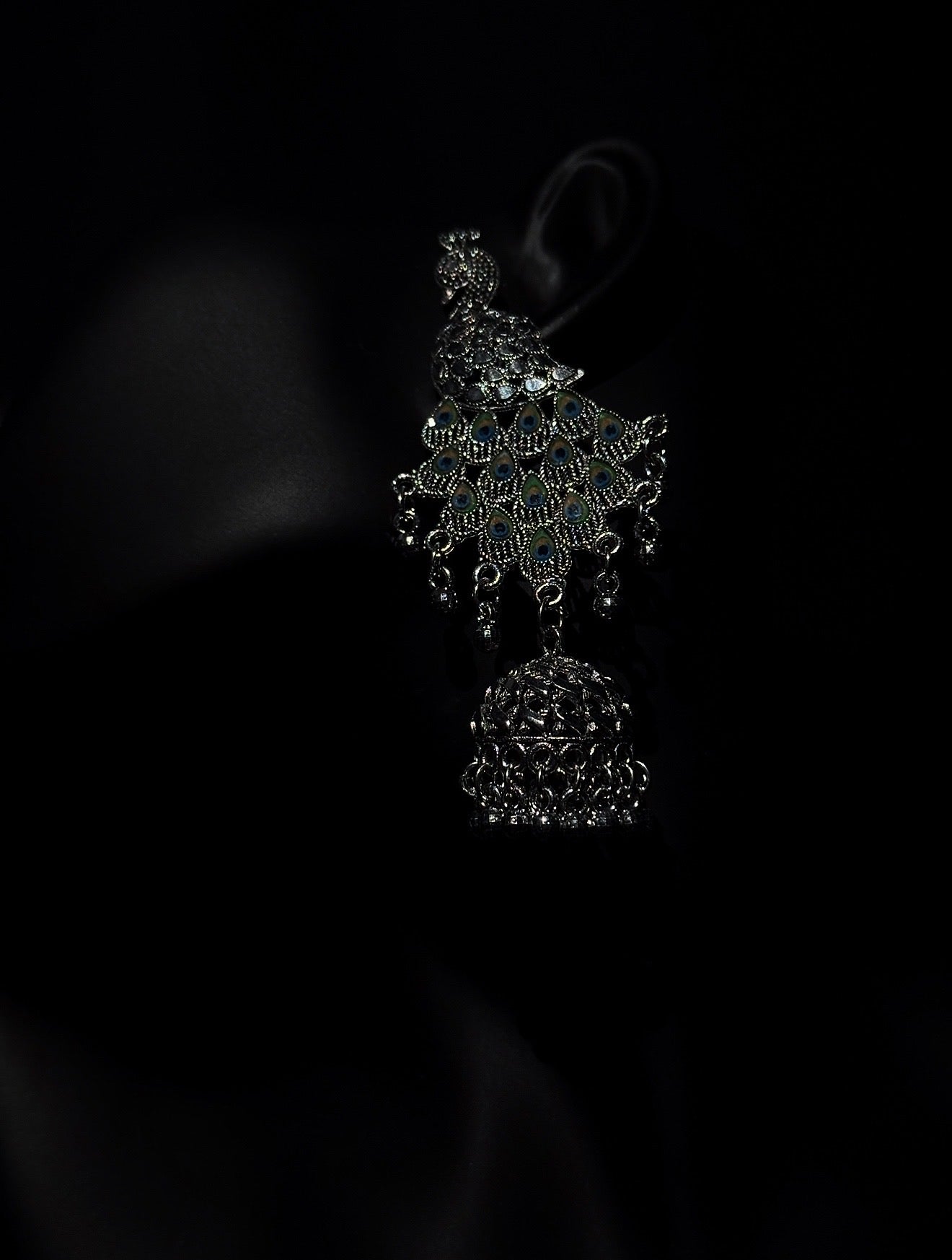 Peacock jhumkas
