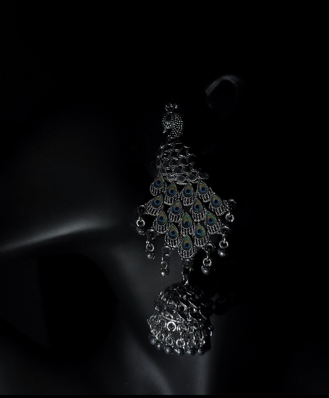 Peacock jhumkas
