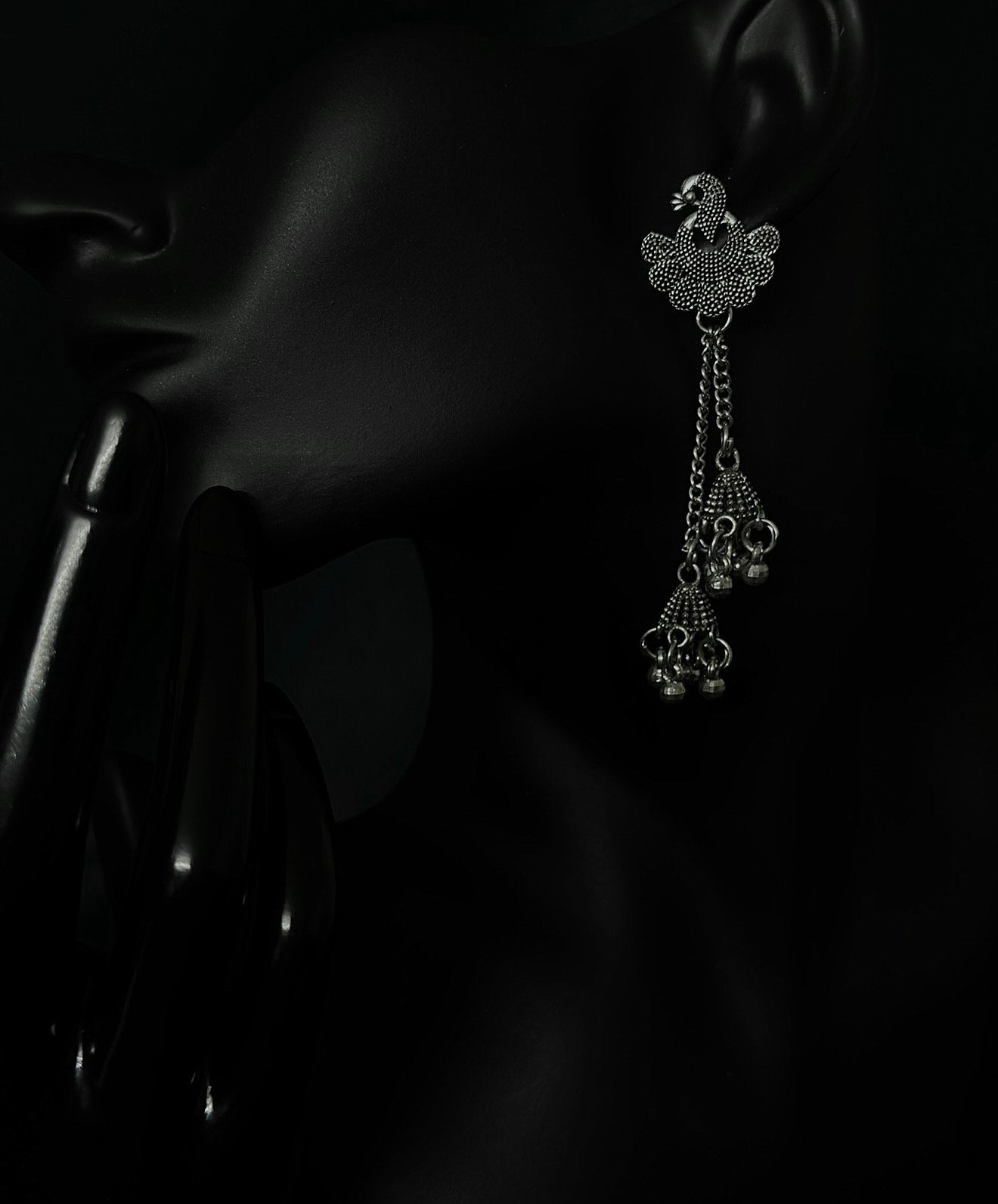 Peacock jhumka dangle earring