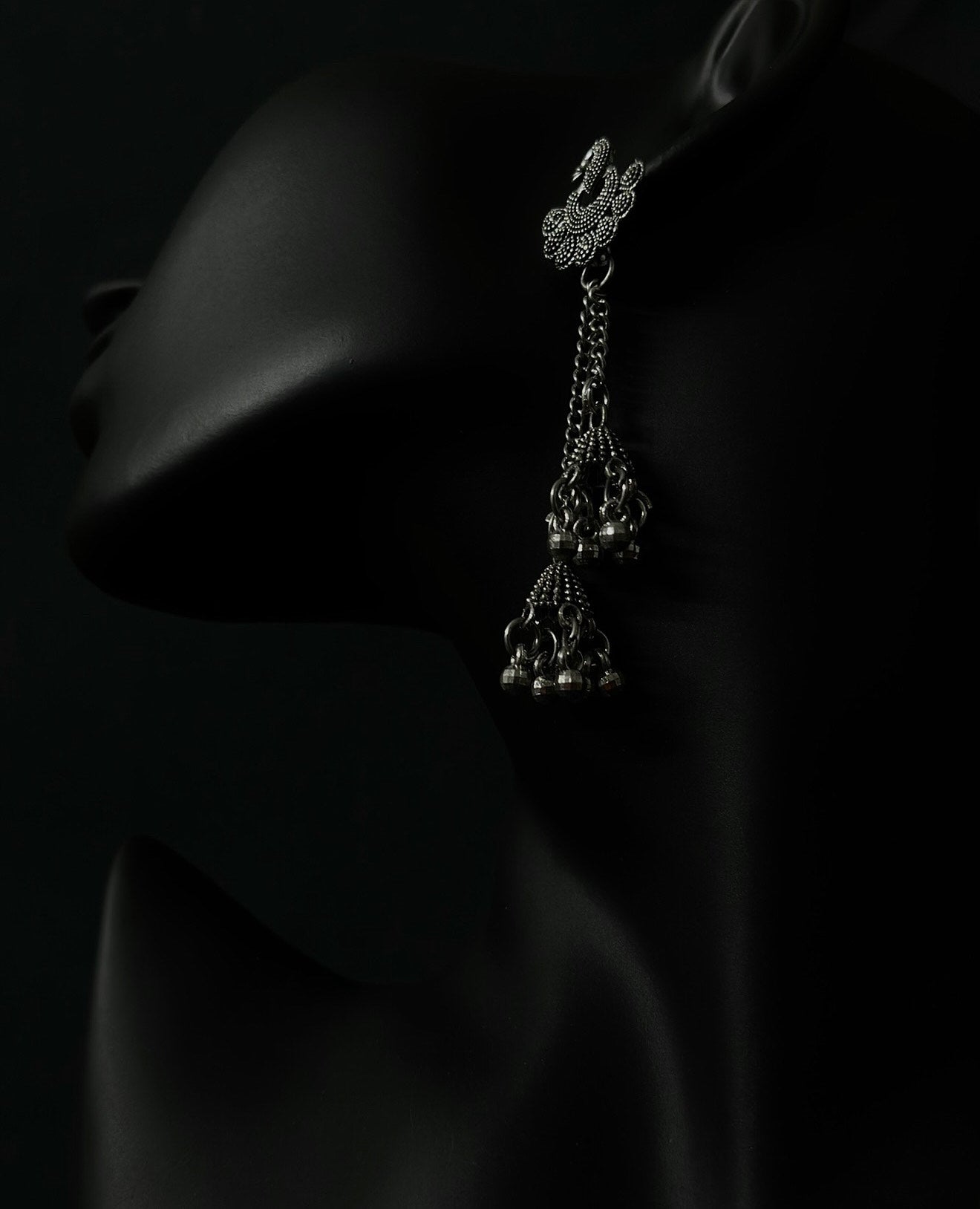 Peacock jhumka dangle earring