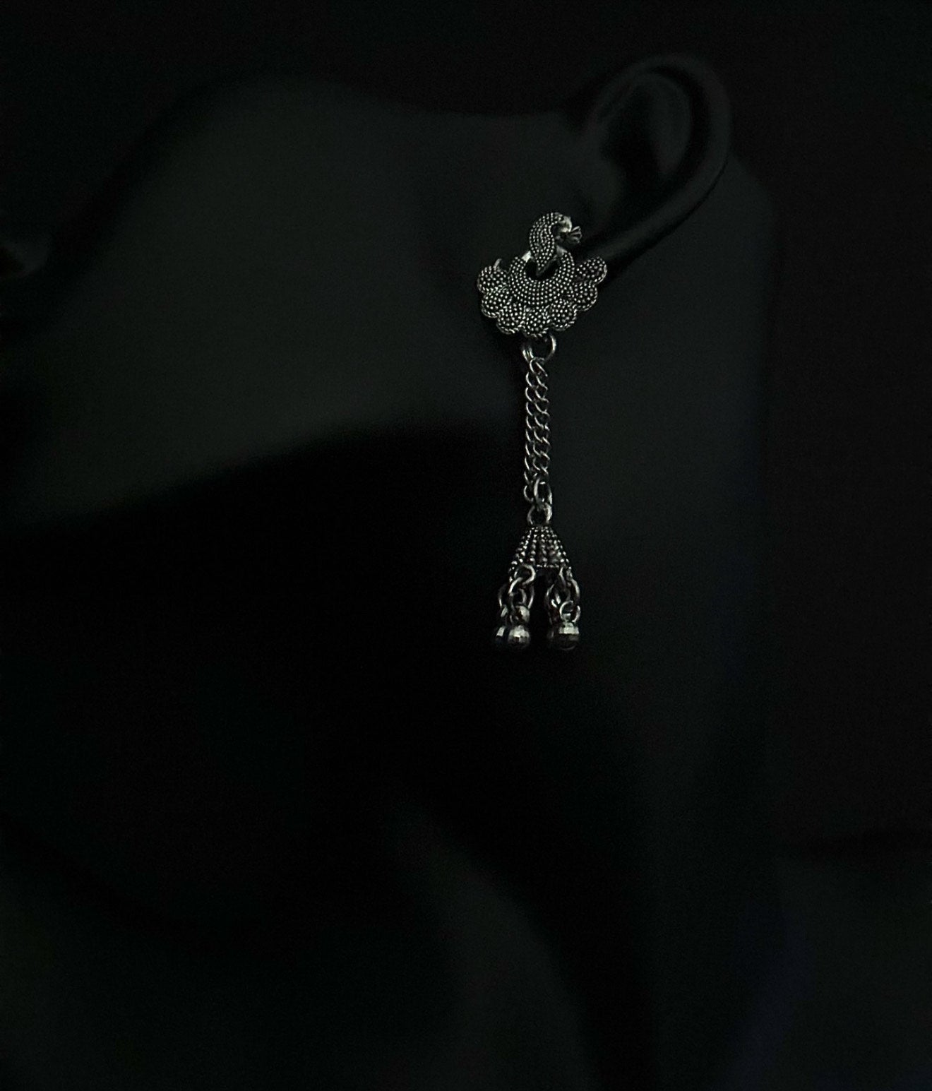 Peacock jhumka dangle earring
