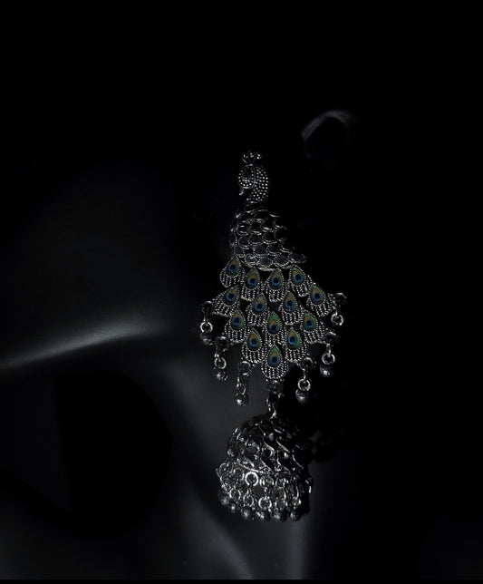 Peacock jhumkas